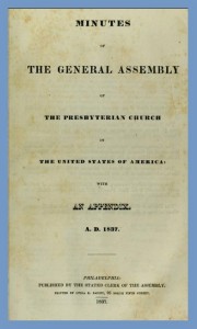 1837 Assembly Minutes, PCUSA, Title Page, Web dpi, 8-21-2015