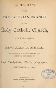 Presbyterian Branch Holy Catholic Church in Minnesota, First PC, Minneapolis History, 5-24-2016