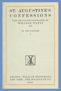 Title Page, Augustines Confessions, Watts Edition, 9-30-2015