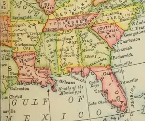 Map of South, 1906, 1-6-2016