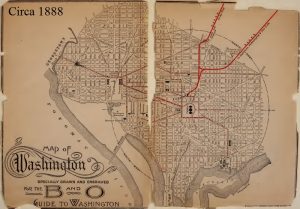 Map, Washington DC, c 1888, 6-16-2016